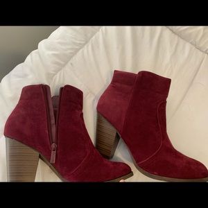 Women's red booties